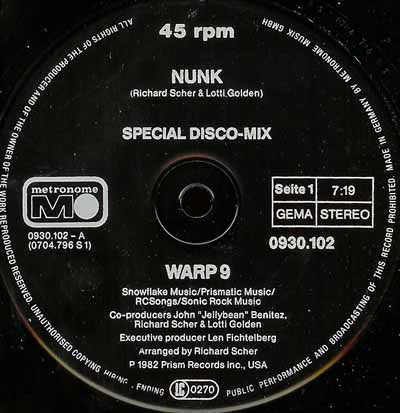 Warp 9 : Nunk (12", Maxi)