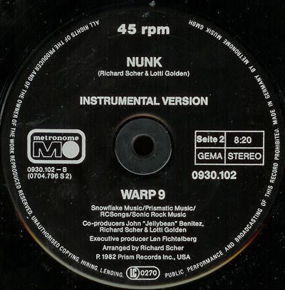 Warp 9 : Nunk (12", Maxi)