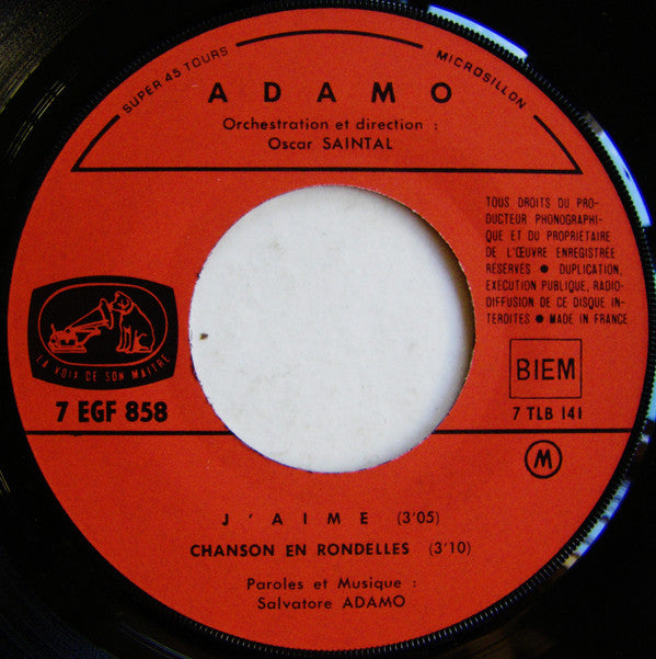 Adamo : J'aime (7", EP)