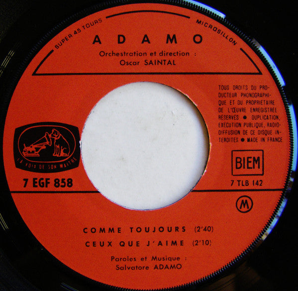 Adamo : J'aime (7", EP)