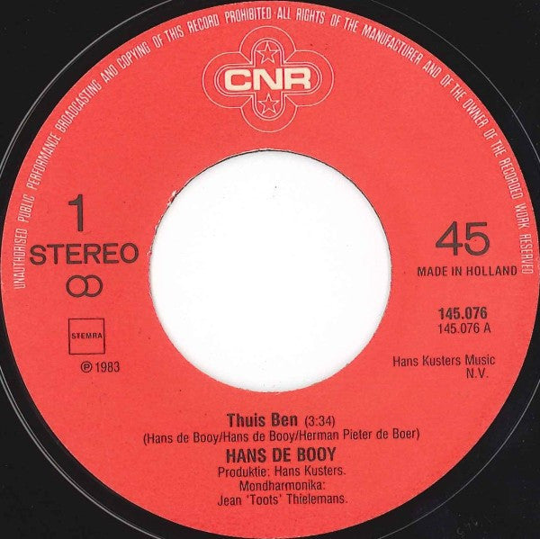 Hans De Booy : Thuis Ben (7", Single)