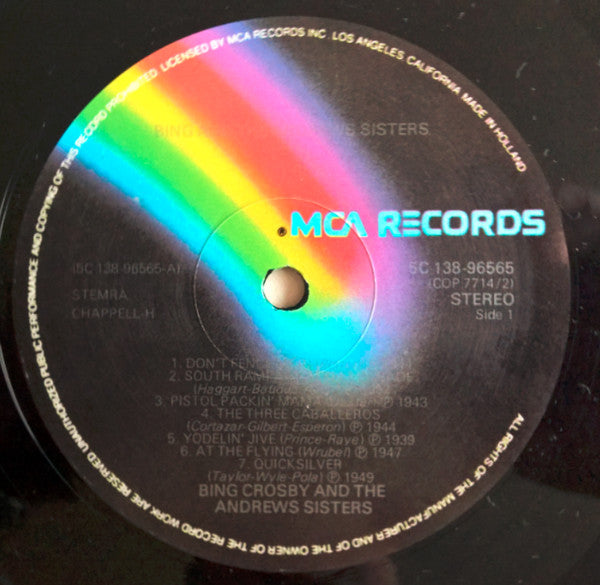 Bing Crosby And The Andrews Sisters : Bing And The Andrews Sisters (2xLP, Comp, Gat)