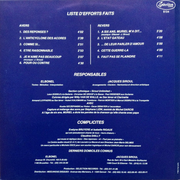 Elbonel : Raisonnable ? (LP, Album)