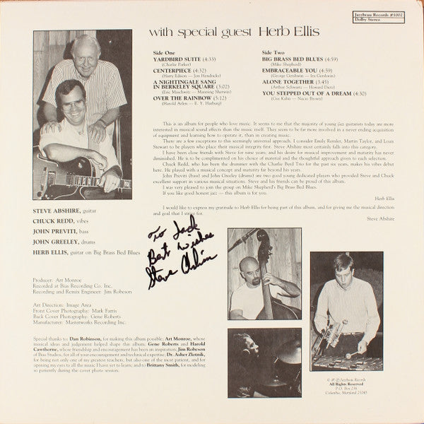 The Steve Abshire Quartet : Big Brass Bed Blues (LP, Album)