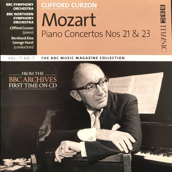 Wolfgang Amadeus Mozart, Clifford Curzon, BBC Symphony Orchestra, BBC Northern Symphony Orchestra, Bernhard Klee, George Hurst : Mozart Piano Concertos Nos 21 & 23 (CD, RM)