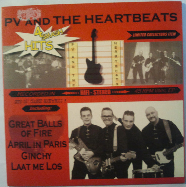 PV & The Heartbeats : 4 Smash Hits (7", EP, Ltd)