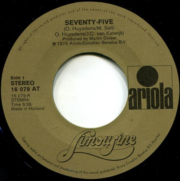 Limousine (3) : Seventy-Five (7", Single, Gol)
