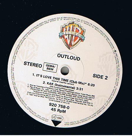 Outloud : It's Love This Time (12")