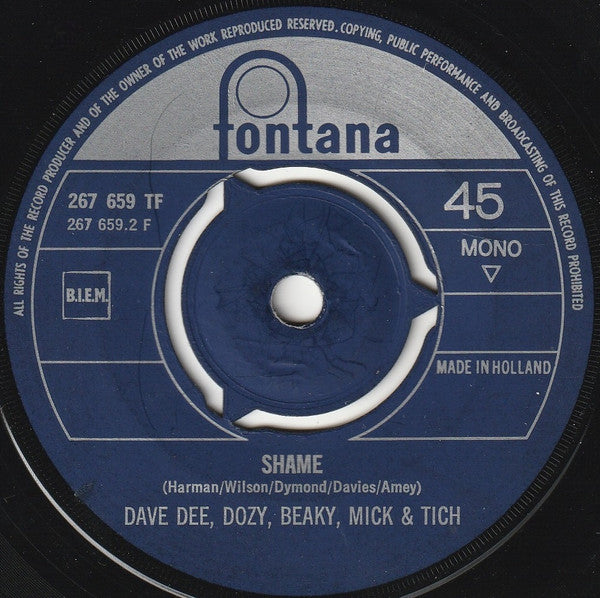 Dave Dee, Dozy, Beaky, Mick & Tich : Save Me / Shame (7", Single, Mono)