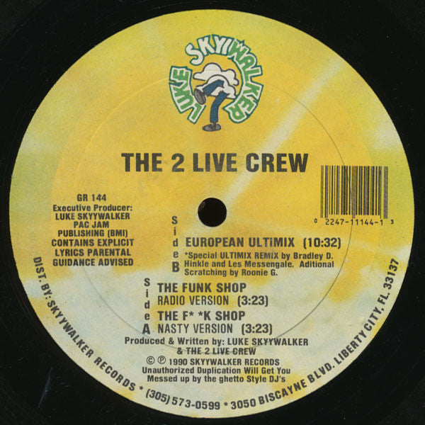 The 2 Live Crew : The Funk Shop (12")