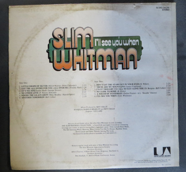 Slim Whitman : I'll See You When (LP)
