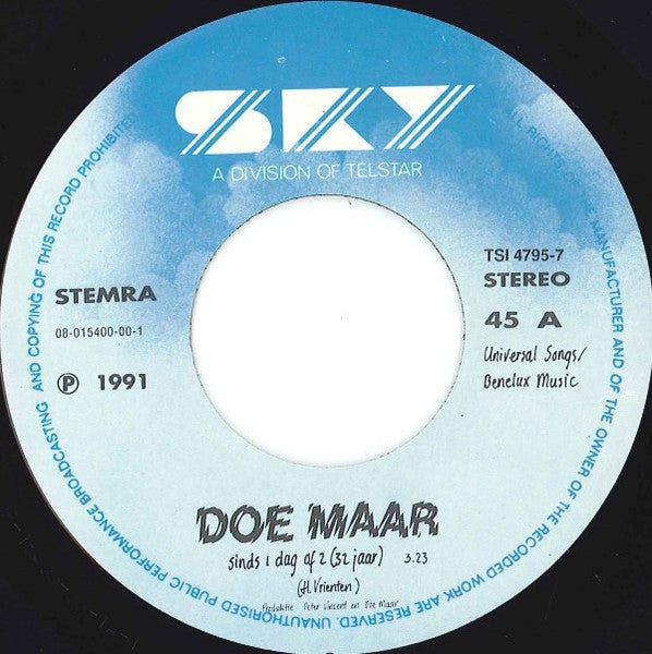 Doe Maar : Sinds 1 Dag Of 2 (32 Jaar) (7", Single)