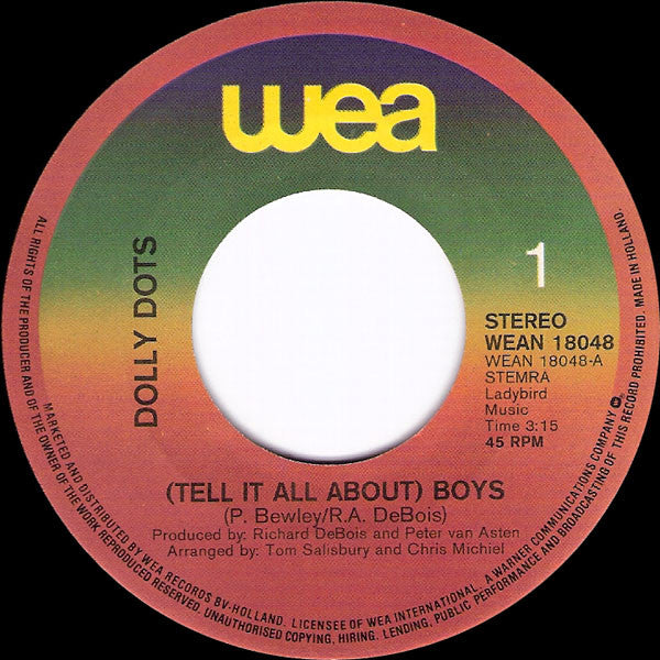 Dolly Dots : Tell It All About Boys (7", Single)