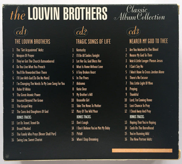 The Louvin Brothers : Classic Album Collection (CD, Album, RE, RM + CD, Album, RE, RM + CD, Album,)