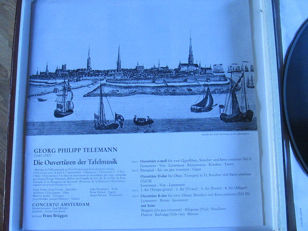 Georg Philipp Telemann, Concerto Amsterdam, Frans Brüggen : Die Ouvertüren Der Tafelmusik (2xLP, Album, Box)