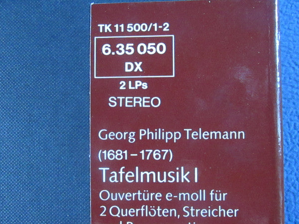 Georg Philipp Telemann, Concerto Amsterdam, Frans Brüggen : Die Ouvertüren Der Tafelmusik (2xLP, Album, Box)