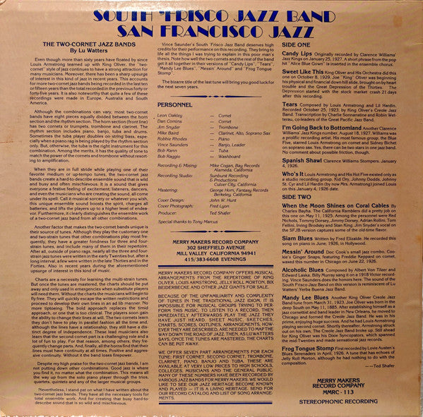 South Frisco Jazz Band : San Francisco Jazz (LP, Album)