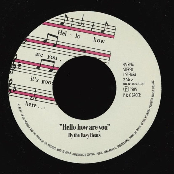 The Easybeats : Hello How Are You (7", Single, Promo)
