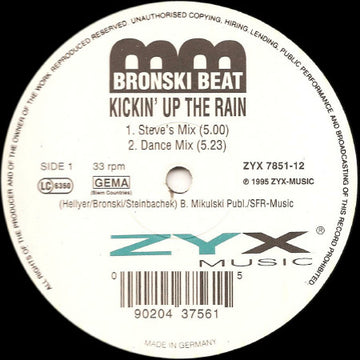 Bronski Beat : Kickin' Up The Rain (12")