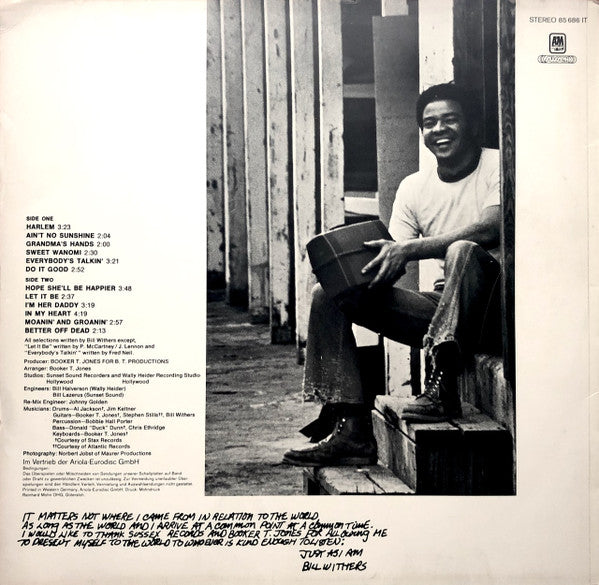 Bill Withers : Just As I Am (LP, Album)