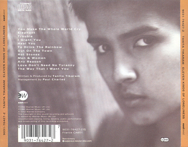 Tanita Tikaram : Eleven Kinds Of Loneliness (CD, Album)
