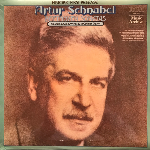 Artur Schnabel - Beethoven* : Sonatas No. 30 In E, Op.109 / No. 32 In C Minor, Op.111 (LP, Mono, RM)