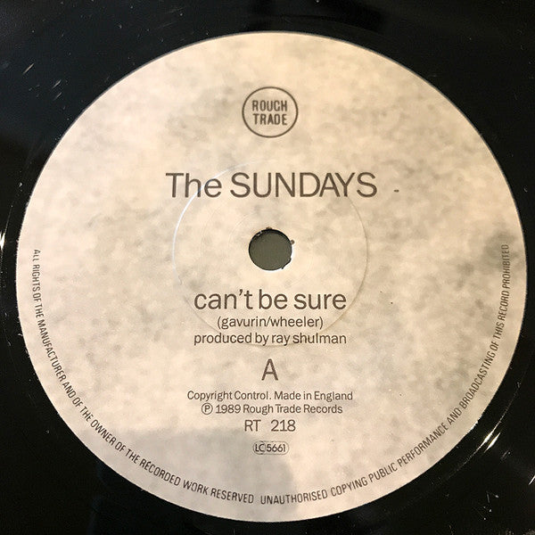 The Sundays : Can't Be Sure (7", Single, M/Print, Gre)