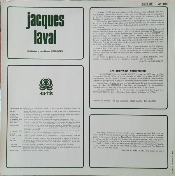 Jean-Claude Darrigaud : Jacques Laval (LP)