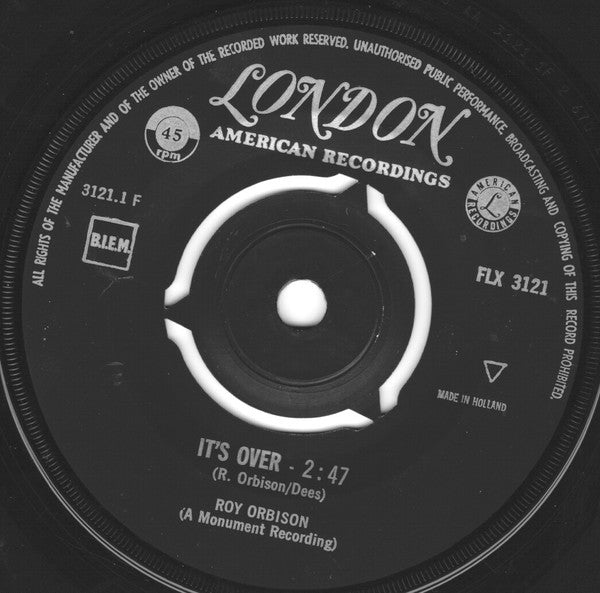 Roy Orbison : It's Over / Indian Wedding (7", Single)