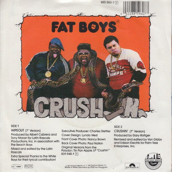 Fat Boys And The Beach Boys : Wipeout! (7", Single)