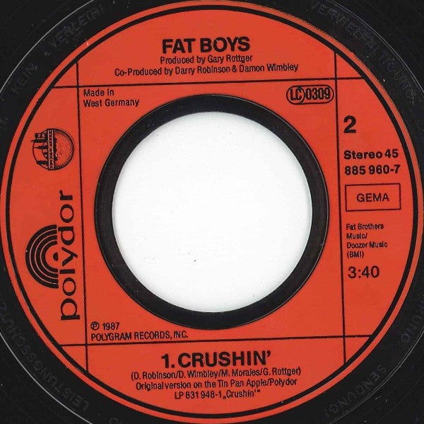 Fat Boys And The Beach Boys : Wipeout! (7", Single)