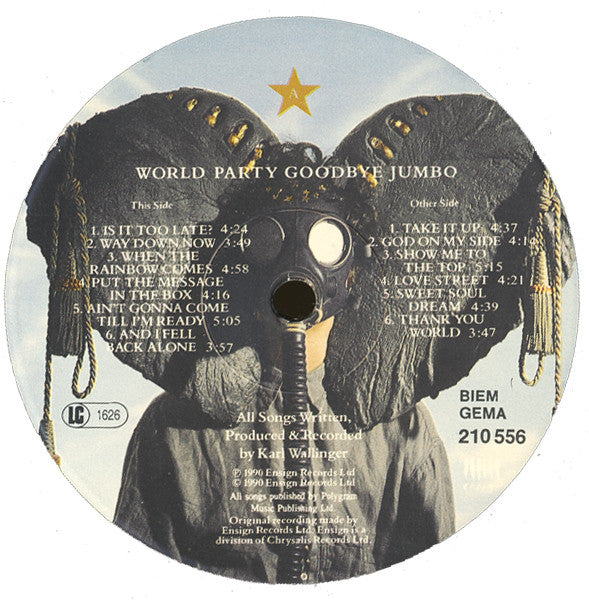World Party : Goodbye Jumbo (LP, Album)