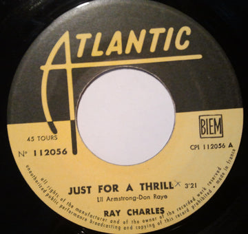 Ray Charles : Just For A Thrill (7", Single)