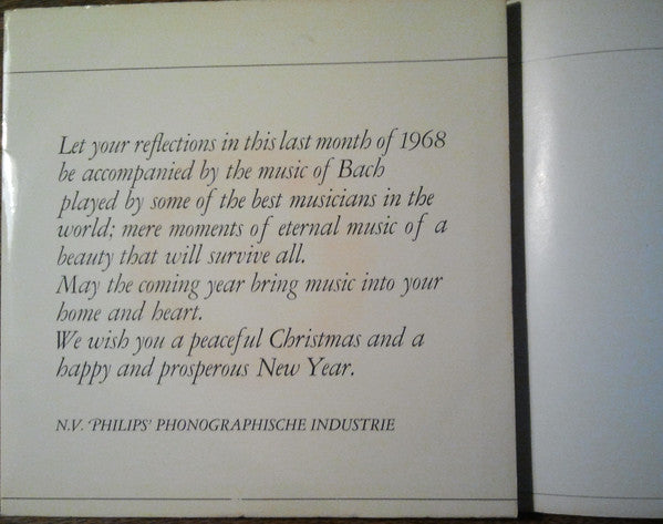 Johann Sebastian Bach By I Musici : The Season's Greeting - Brandenburger Concerto No. 2 in F Major, BWV 1047 (7")