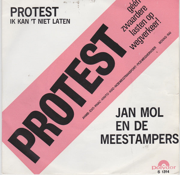 Jan Mol (2) En De Meestampers : Protest (7", Single)