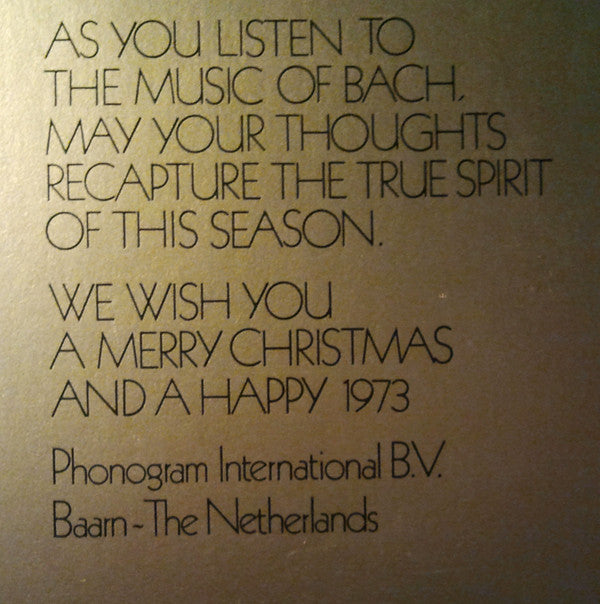 Johann Sebastian Bach, The Academy Of St. Martin-in-the-Fields Conducted By Sir Neville Marriner : The Season's Greeting - Brandenburger Concerto No. 2 in F Major, BWV 1047 (7", EP, Smplr)