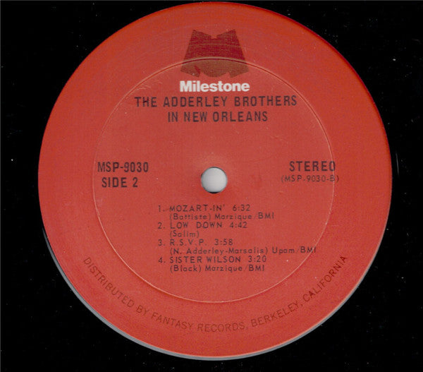 The Adderley Brothers : In New Orleans (LP, Album, RE)