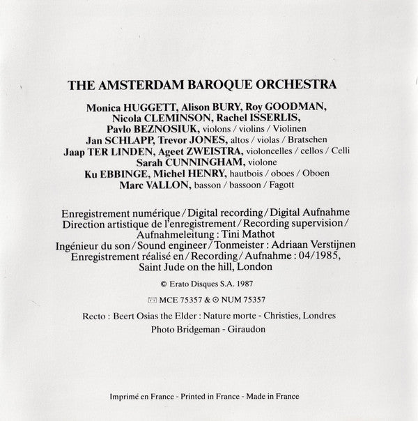 Georg Friedrich Händel, Ton Koopman, The Amsterdam Baroque Orchestra : Concerti Grossi Op. VI Nos. 1,2,4,6 (CD, Album)