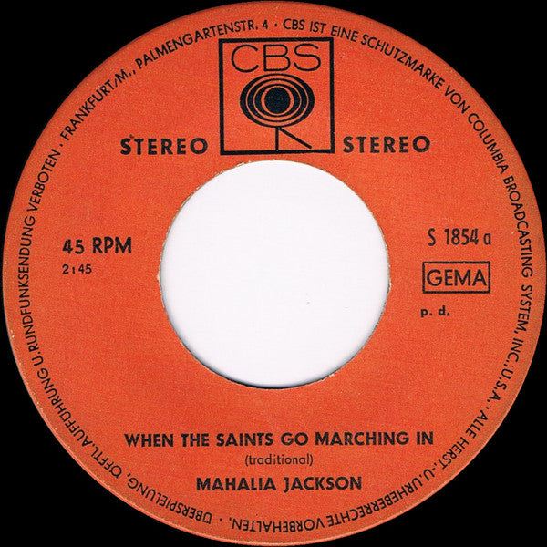 Mahalia Jackson : When The Saints Go Marching In (7")