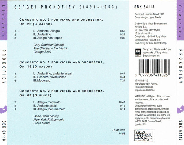 Sergei Prokofiev : Prokofiev (CD, Comp)