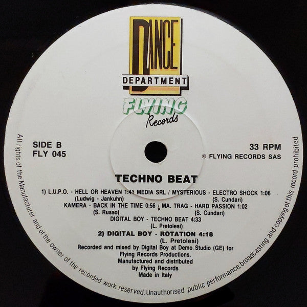 Digital Boys* : Techno Beat (12", P/Mixed)