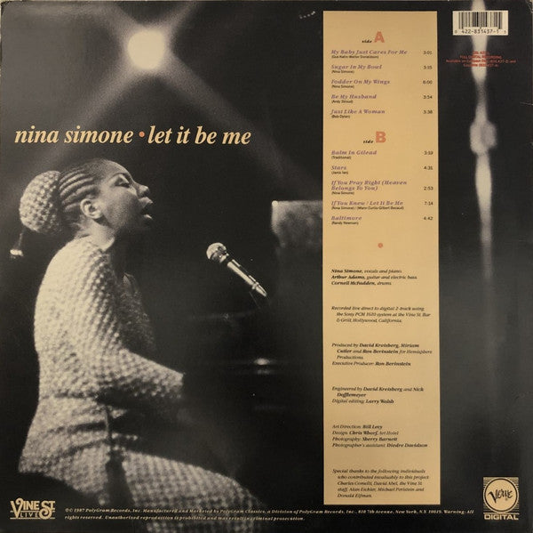Nina Simone : Let It Be Me (LP, Album)