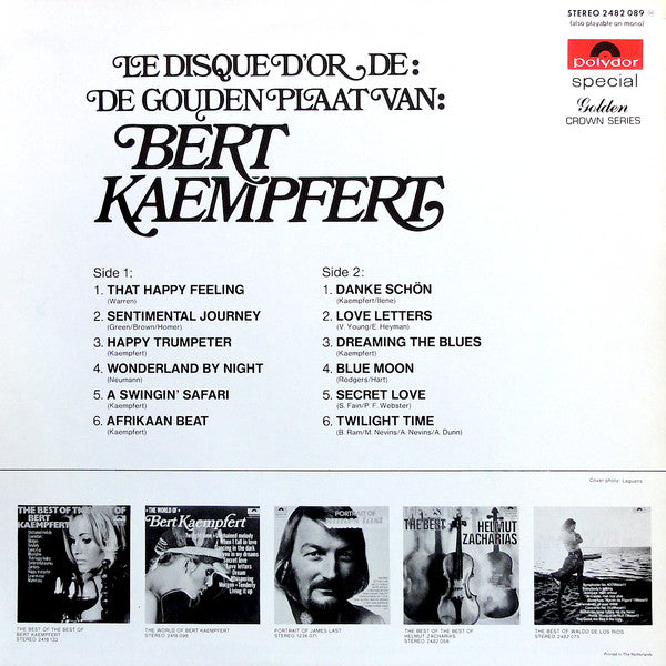 Bert Kaempfert : Le Disque D'Or De / De Gouden Plaat Van Bert Kaempfert (LP, Comp)