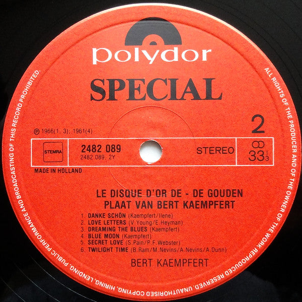 Bert Kaempfert : Le Disque D'Or De / De Gouden Plaat Van Bert Kaempfert (LP, Comp)