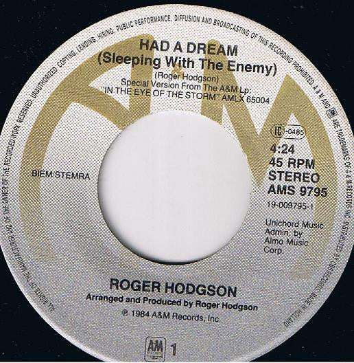 Roger Hodgson : Had A Dream (7", Single)