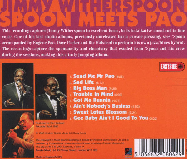 Jimmy Witherspoon : Spoon Meets Pao (CD, Album)