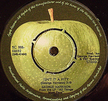 George Harrison : My Sweet Lord  (7", Single, Pus)