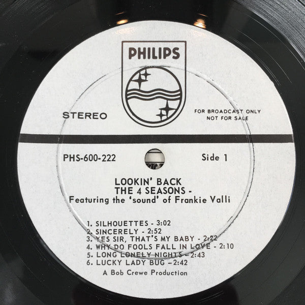 The Four Seasons : Lookin' Back (LP, Album, Comp, Promo)
