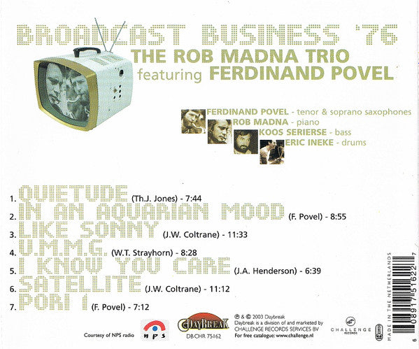 The Rob Madna Trio : Broadcast Business '76 (CD, Album)