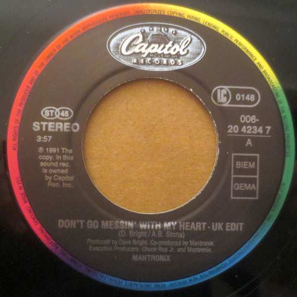 Mantronix : Don't Go Messin' With My Heart (7", Single)